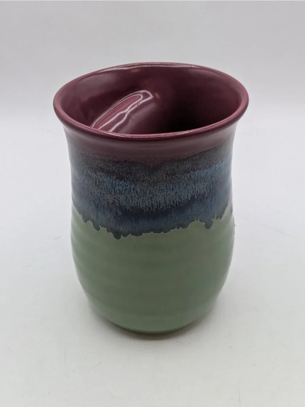 Neher Pottery Clay in Motion Right Hand Warmer Mug Hand Crafted Signed
